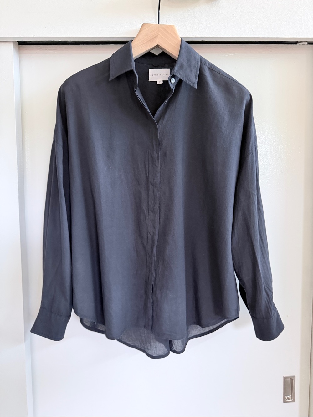 Olympia Etal Black Button Down Shirt